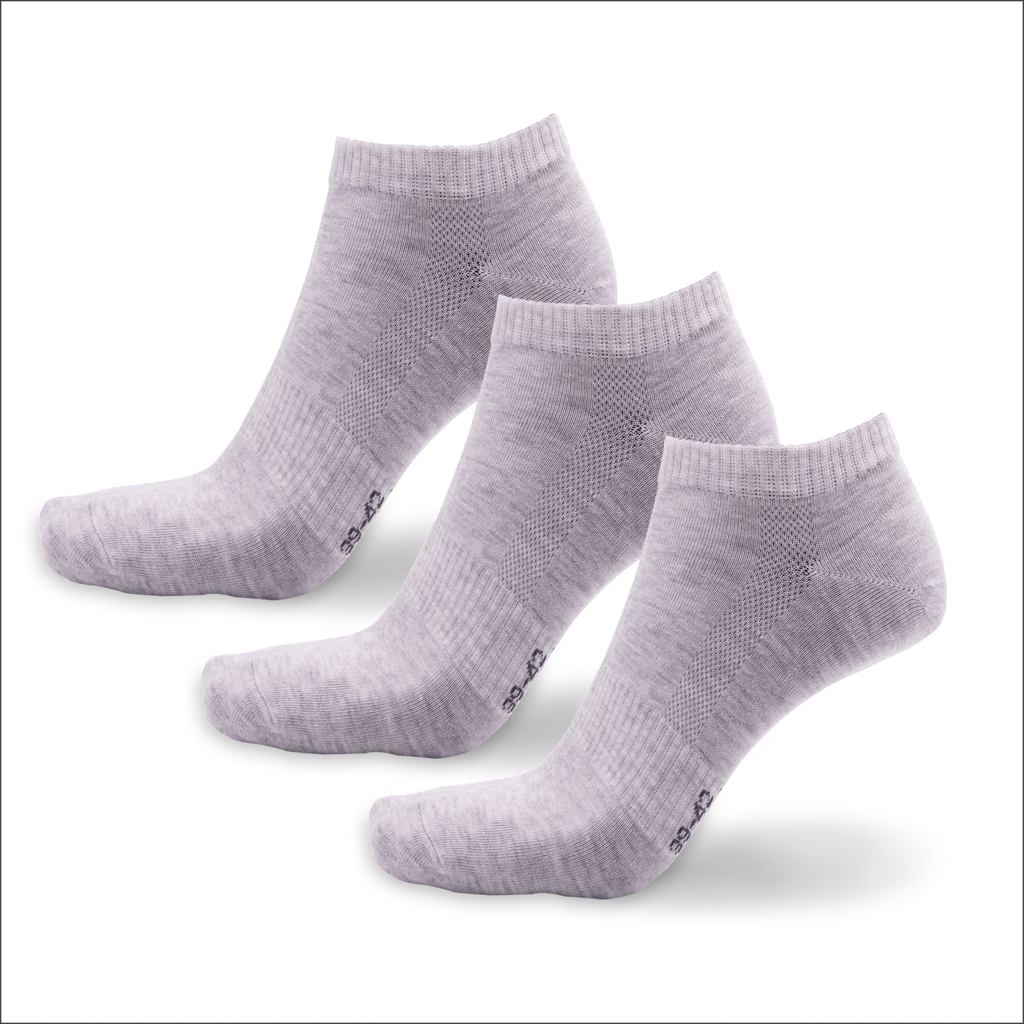 Sneakersocken aus Bambus in grau, 3er-Set, von grashalm